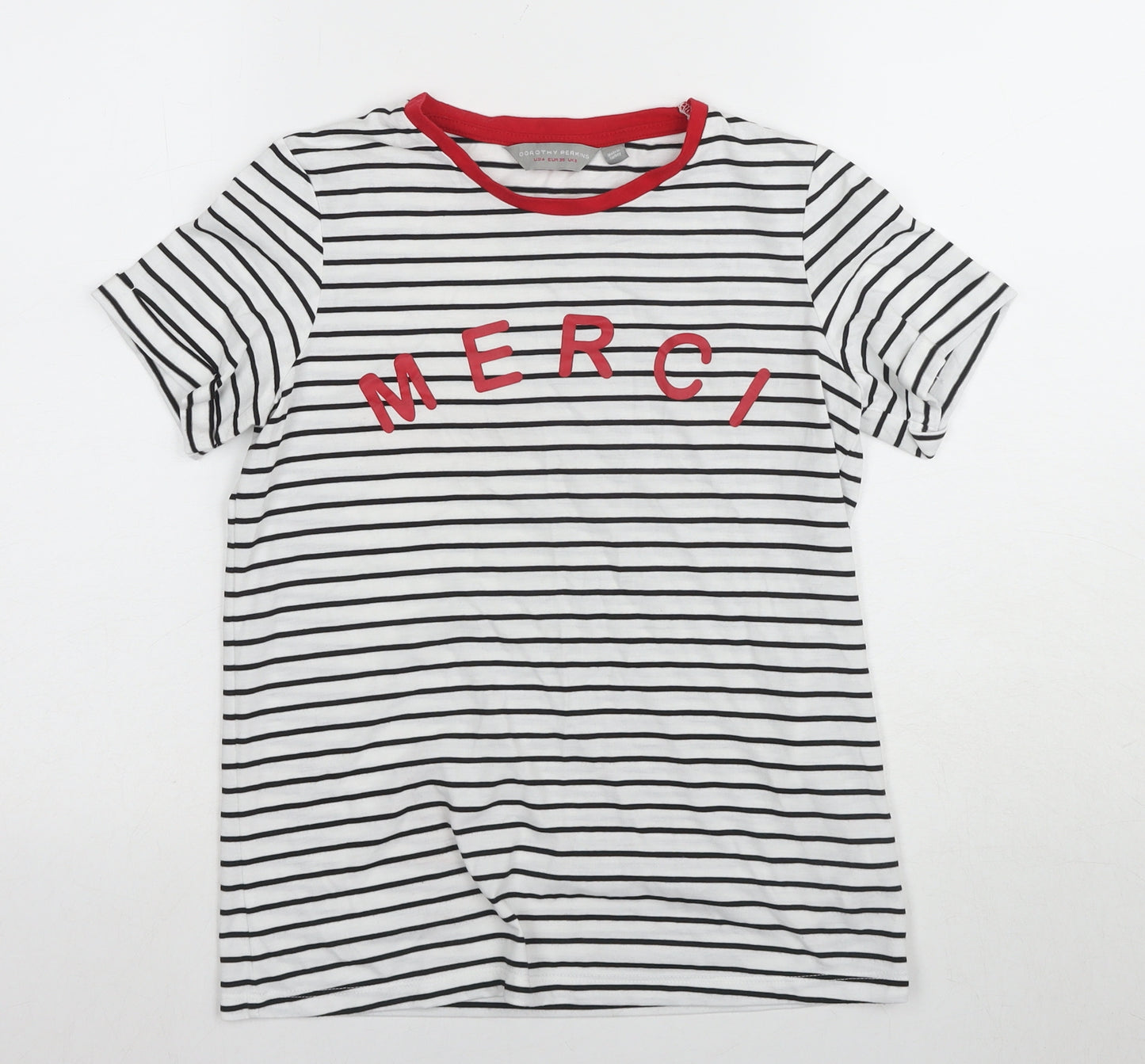 Dorothy Perkins Women's Striped T-Shirt - Size 8