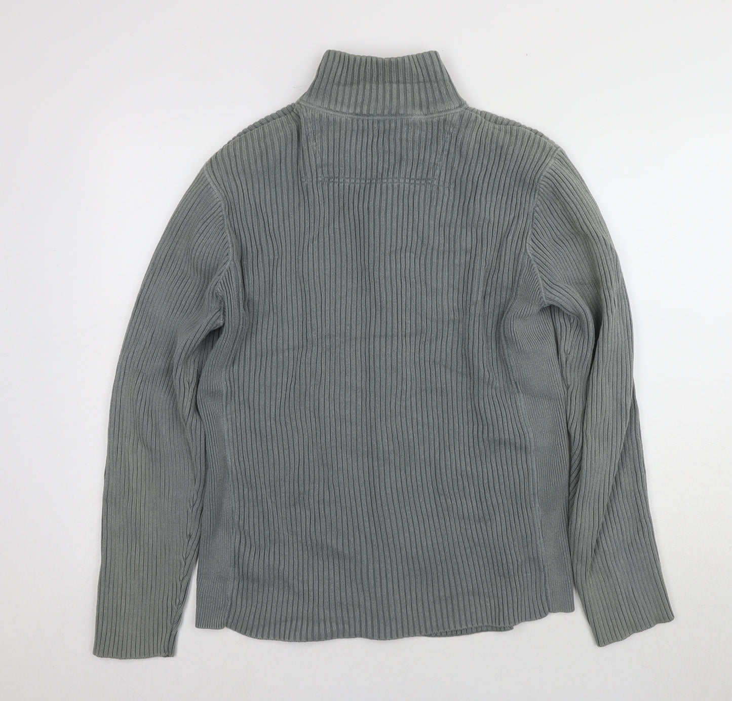 Next Men's Grey Full Zip Jumper, Size L, High Neck
