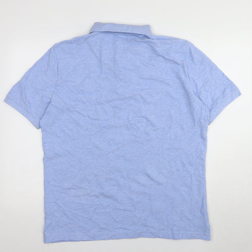 Marks and Spencer Men's Blue Polo Shirt L