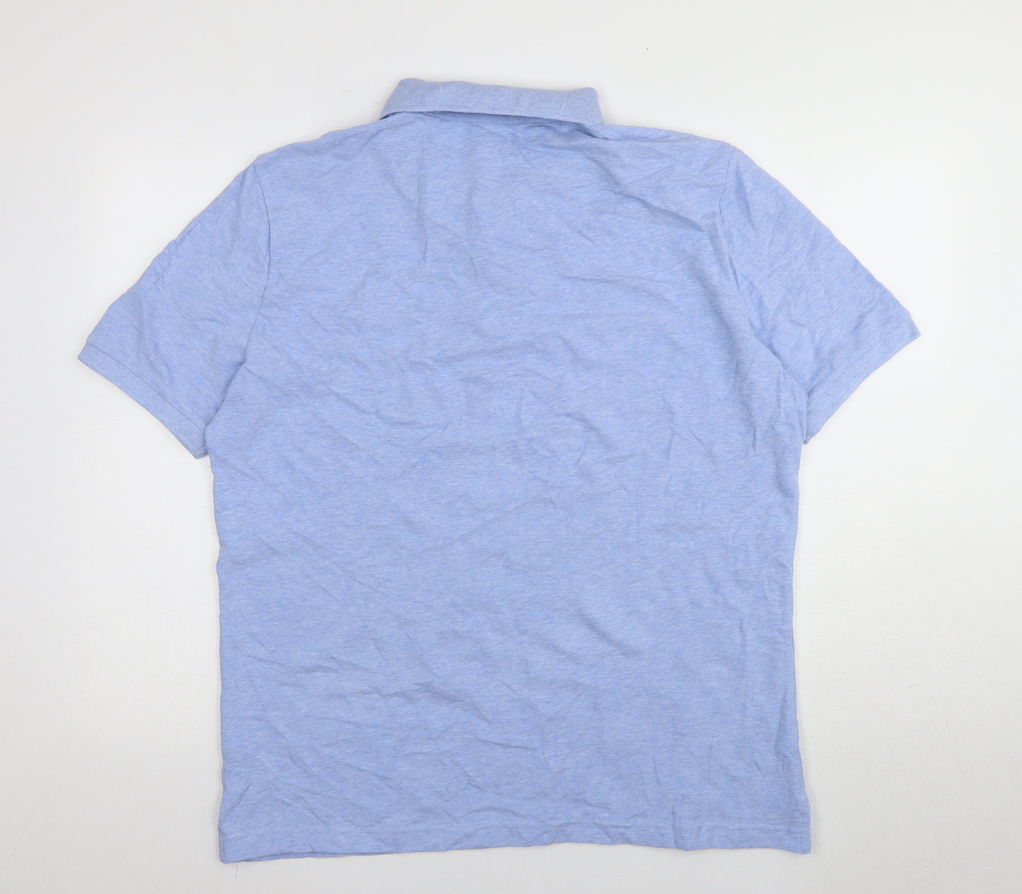 Marks and Spencer Men's Blue Polo Shirt L