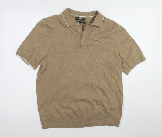 Marks and Spencer Men's Beige M Polo Shirt