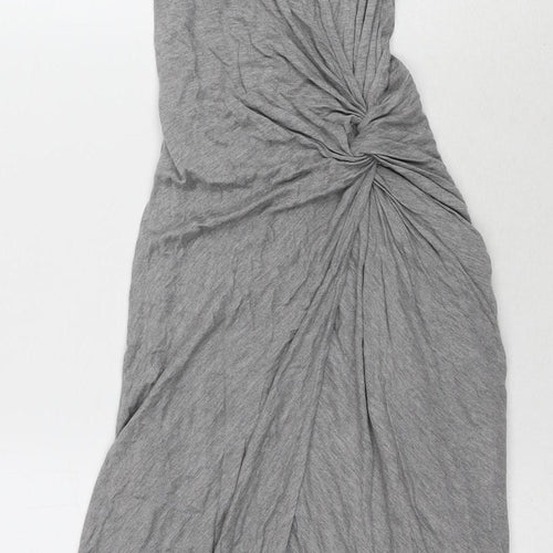 H&M Women's Grey Jersey Dress Size 8 Sleeveless