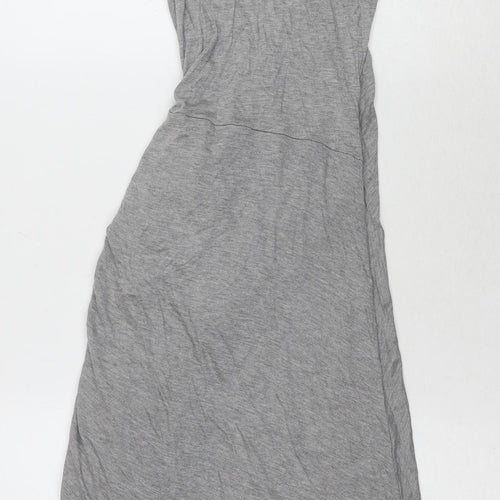 H&M Women's Grey Jersey Dress Size 8 Sleeveless