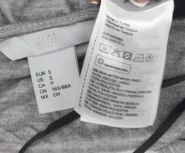 H&M Women's Grey Jersey Dress Size 8 Sleeveless