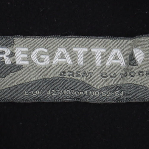 Regatta Black Unisex Waistcoat, Size L, Fleece Zip Casual