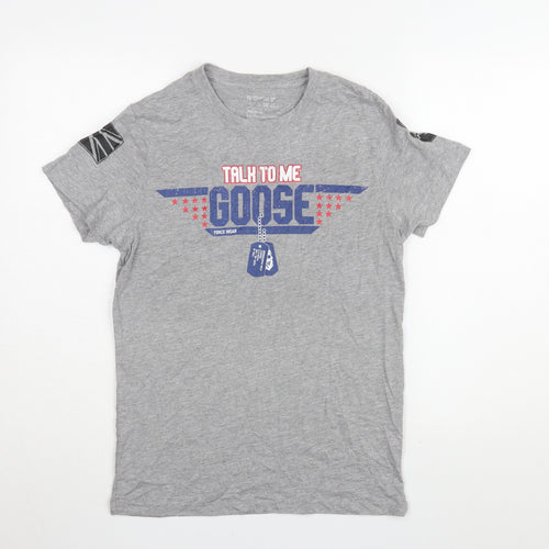 Top Gun Grey Talk to Me Goose T-Shirt Men’s S Military