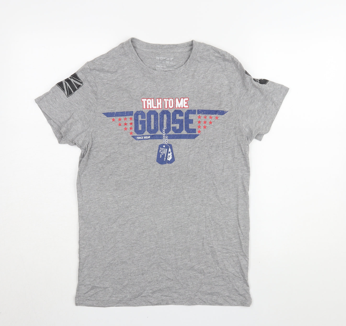 Top Gun Grey Talk to Me Goose T-Shirt Men’s S Military