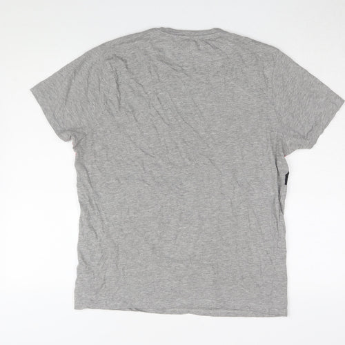 Brave Soul Men's L Grey Block T-Shirt
