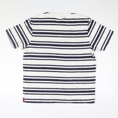Fila Men's White Striped T-Shirt Medium