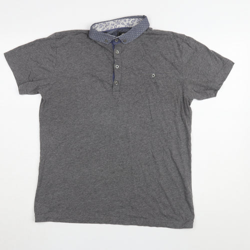 Steel & Jelly Men's Grey Polo, Size L, Short Sleeve