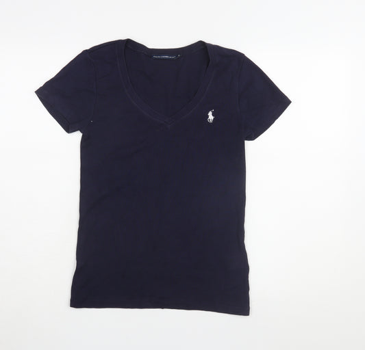 Ralph Lauren Sport Women’s Blue V-Neck T-Shirt Medium