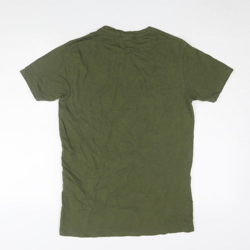 Grenade Men’s Army Green Logo T-Shirt, Medium, Cotton Blend