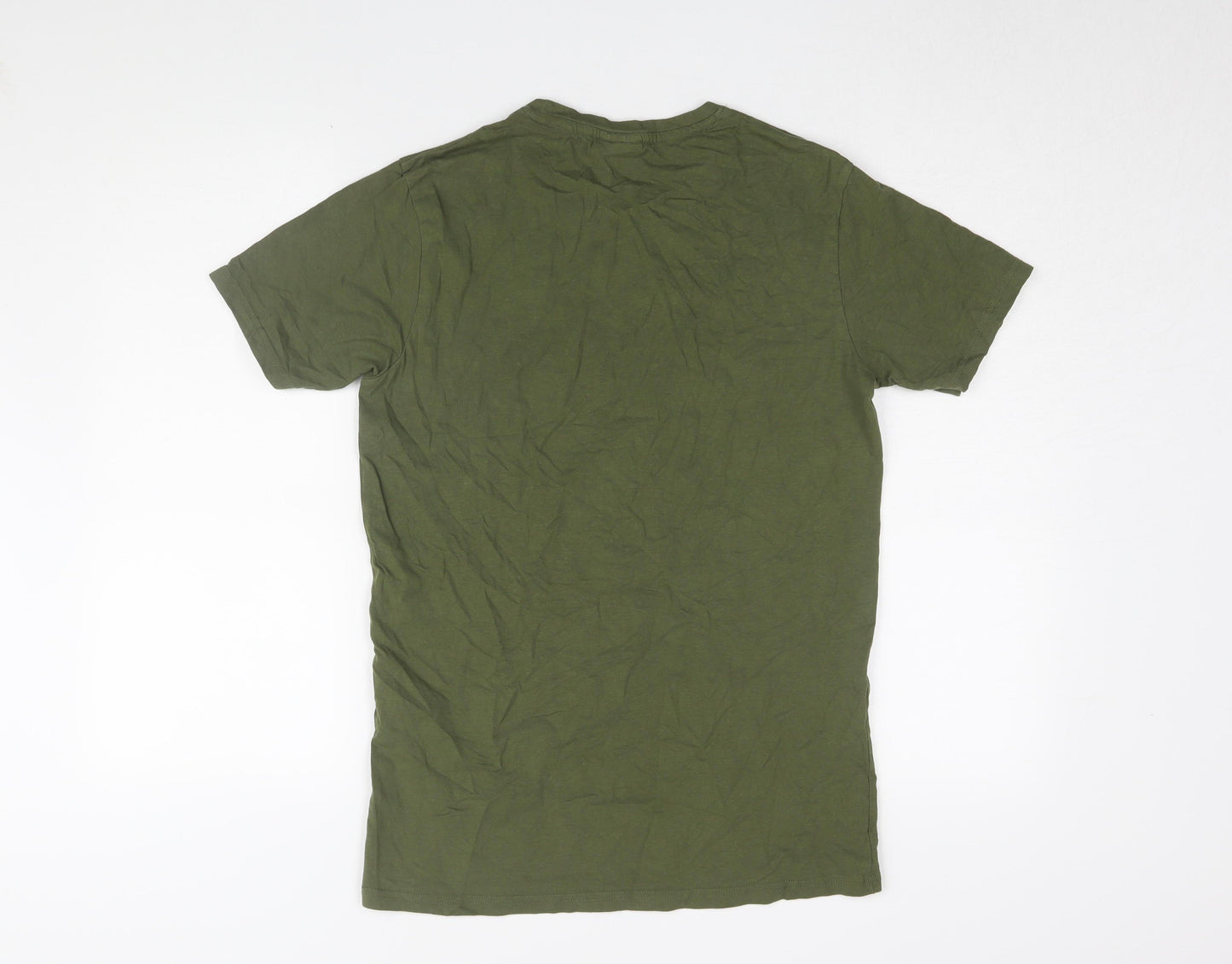 Grenade Men’s Army Green Logo T-Shirt, Medium, Cotton Blend