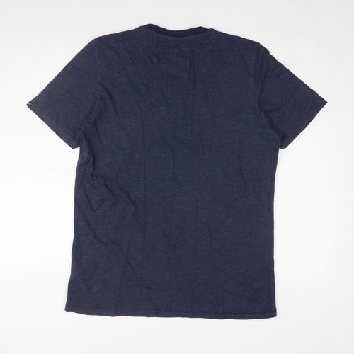 Tokyo Laundry Men's Blue Graphic Tee - Large, Vintage Style