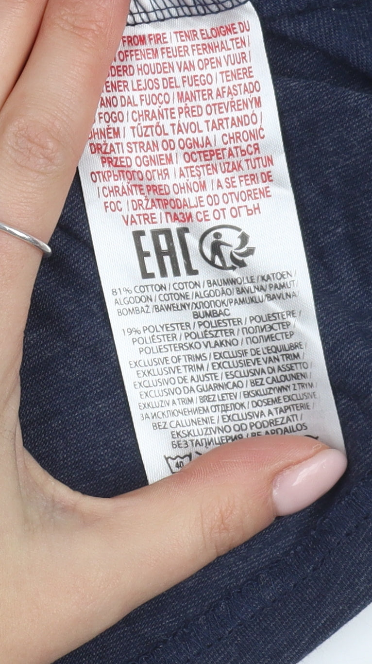 Tokyo Laundry Men's Blue Graphic Tee - Large, Vintage Style