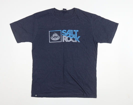 Saltrock Blue Men's L T-Shirt with Logo