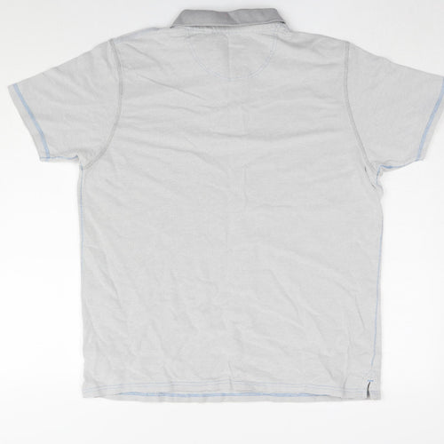 Mantaray Men's Grey Polo Shirt, Size L, Short Sleeve