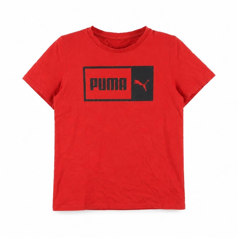 Puma Boys Red T-Shirt, 11-12 Years, Logo Style