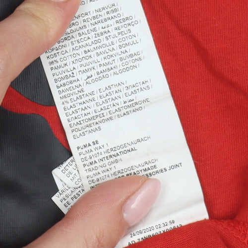 Puma Boys Red T-Shirt, 11-12 Years, Logo Style