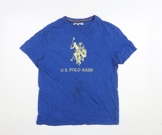 U.S. Polo Assn. Men's Medium Blue Cotton T-Shirt