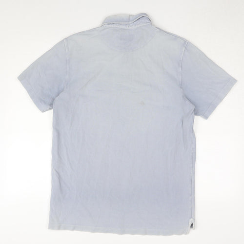 Crew Clothing Co. Men's Blue Medium Cotton Polo Shirt