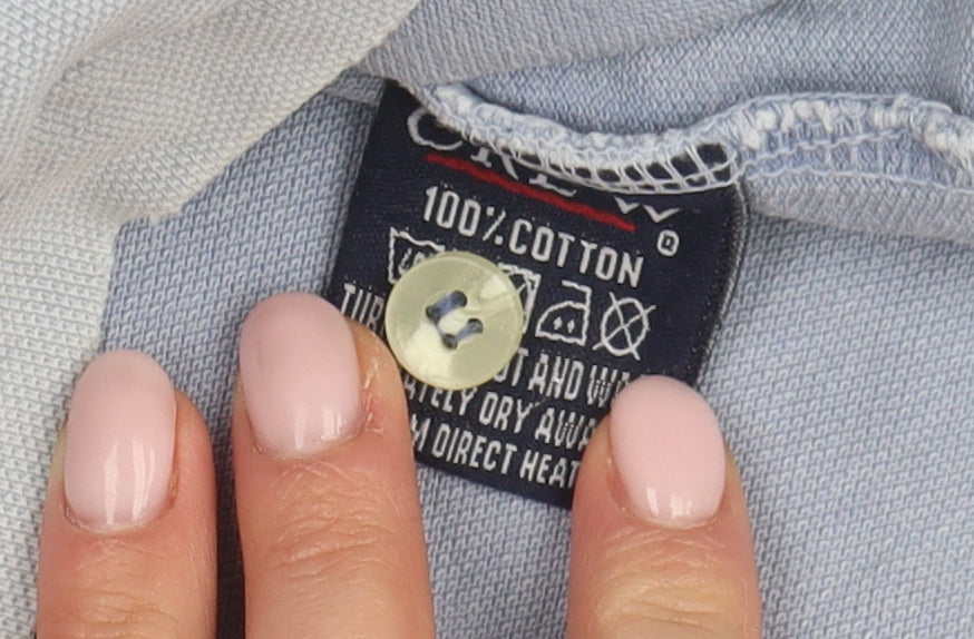 Crew Clothing Co. Men's Blue Medium Cotton Polo Shirt