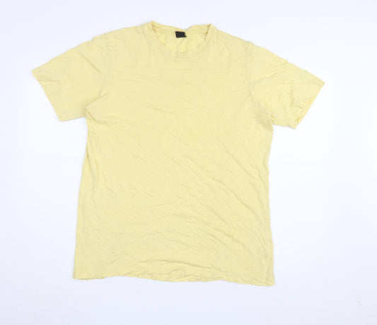 Cotton Traders Men's Yellow Crew Neck Short Sleeve T-Shirt