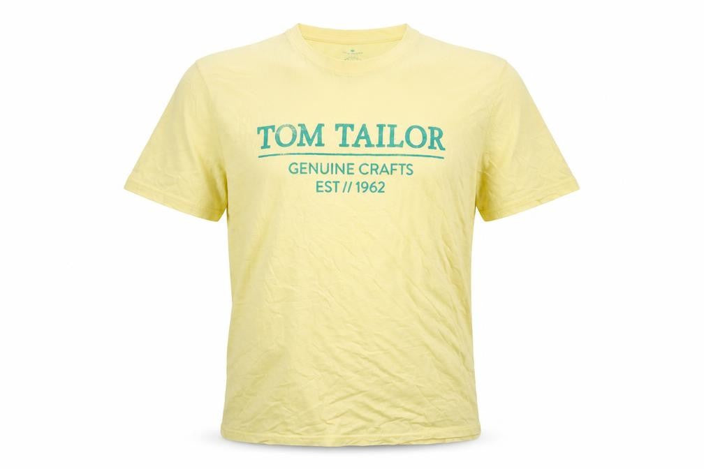 Tom Tailor Men’s Yellow 2XL Organic Cotton T-Shirt