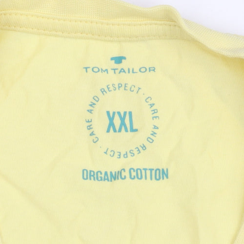 Tom Tailor Men’s Yellow 2XL Organic Cotton T-Shirt