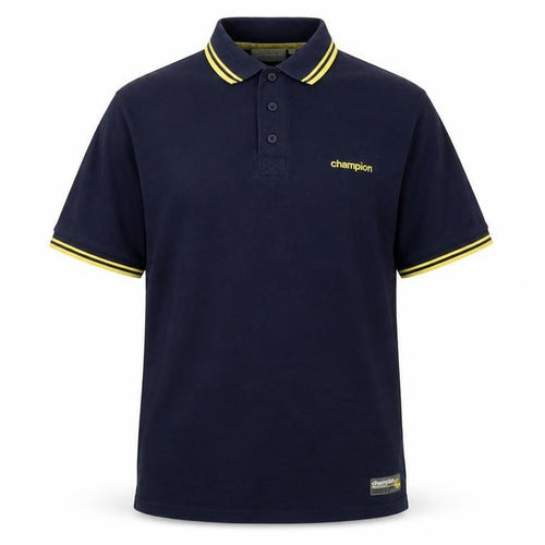 Champion Men's Blue XL Polo Shirt with Logo