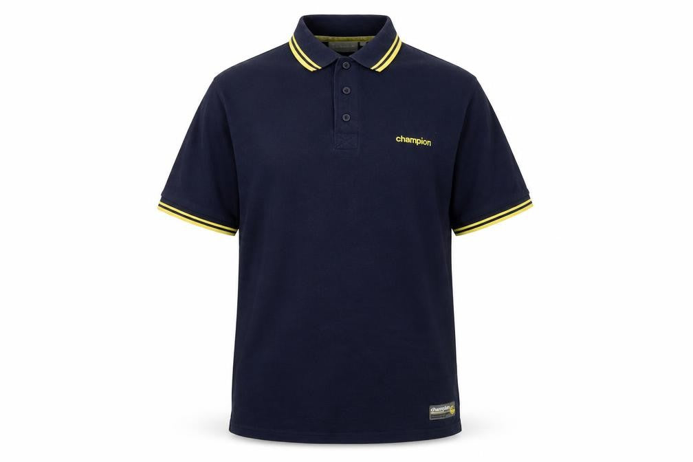 Champion Men's Blue XL Polo Shirt with Logo