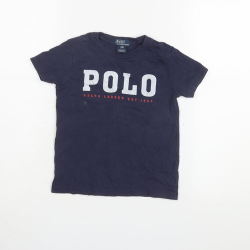 Ralph Lauren Boys Blue Graphic Cotton T-Shirt 3-4 Years