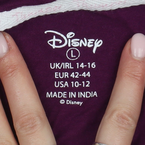 Disney Women's Purple Long Sleeve Pyjama Top, Size 14-16