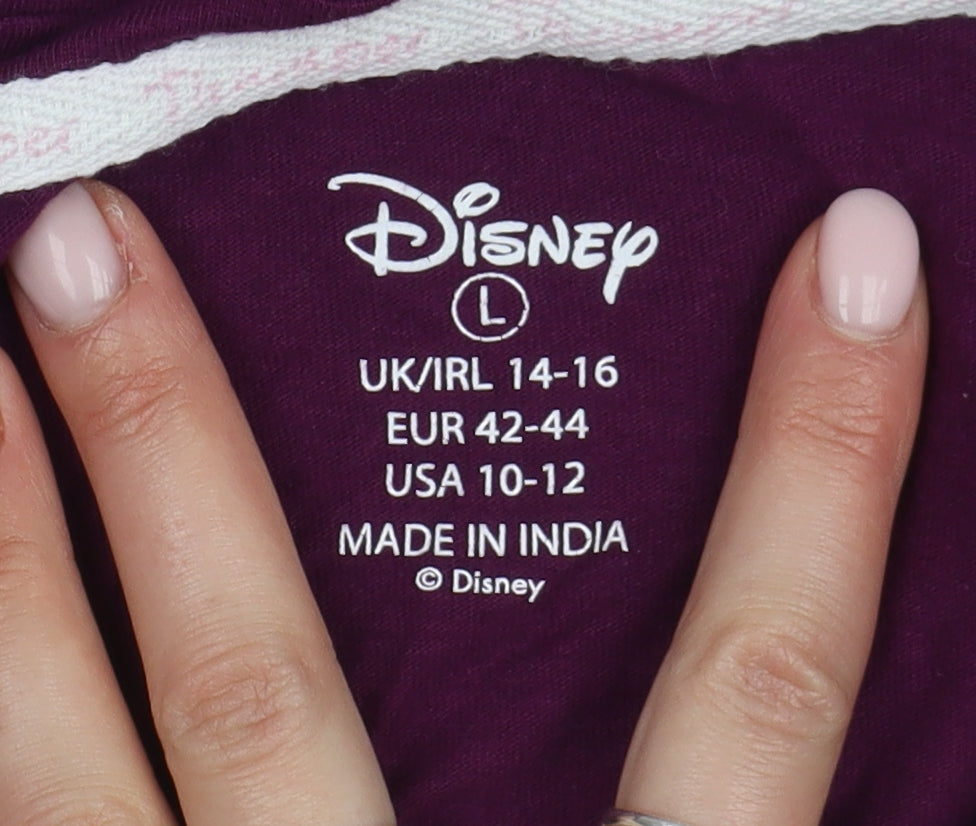 Disney Women's Purple Long Sleeve Pyjama Top, Size 14-16