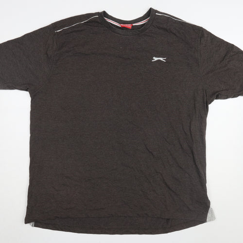 Slazenger Men's Brown 4XL Short Sleeve T-Shirt