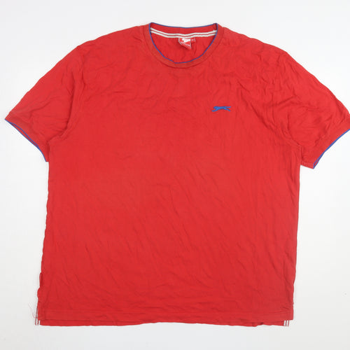 Slazenger Men's Red 3XL Cotton Crew Neck T-Shirt