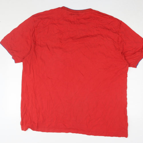 Slazenger Men's Red 3XL Cotton Crew Neck T-Shirt