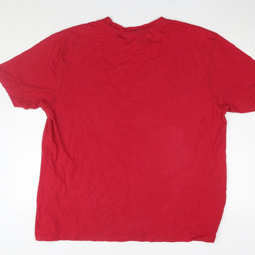 Slazenger Men's Red 2XL Cotton Crew Neck T-Shirt