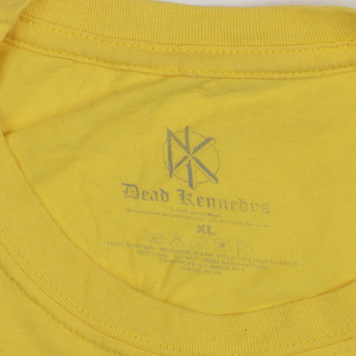 Dead Kennedys Men's Yellow XL Band T-Shirt