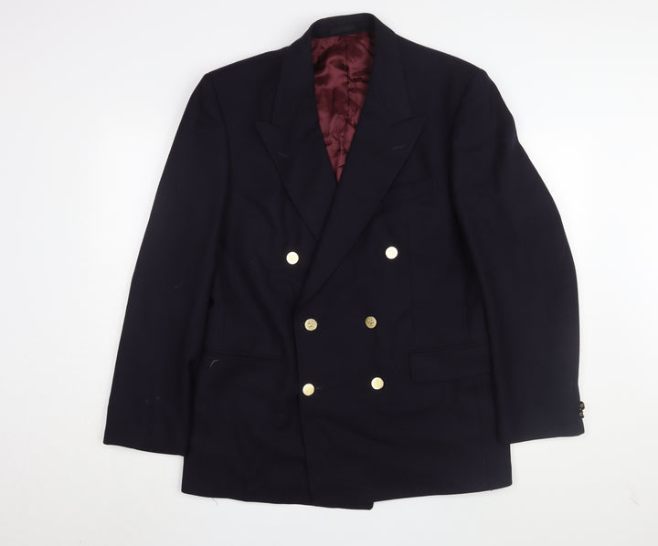 Magee Men's Black Regular Double-Breasted Blazer 40R