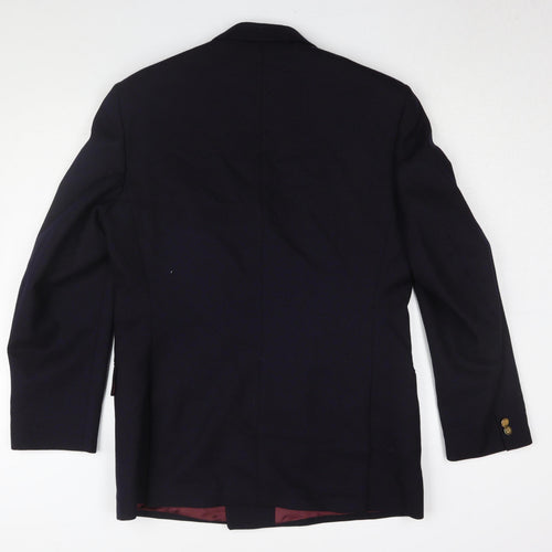 Magee Men's Black Regular Double-Breasted Blazer 40R