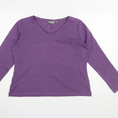 Hawkshead Women’s Purple V-Neck Long Sleeve T-Shirt