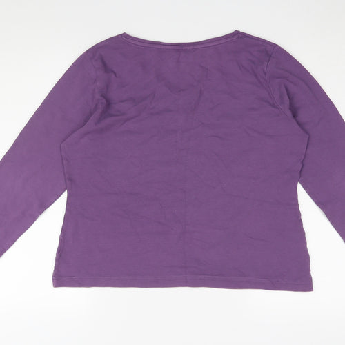 Hawkshead Women’s Purple V-Neck Long Sleeve T-Shirt