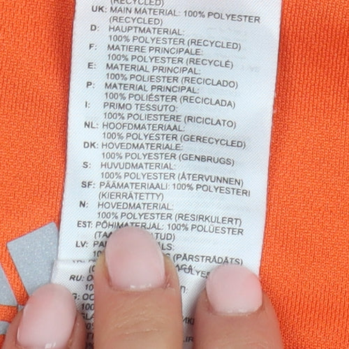Adidas Boys Orange 1/4 Zip Sweatshirt - Size 12 Years, Activewear