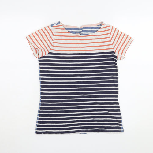 Boden Women's Multicoloured Striped T-Shirt Size 8