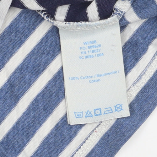 Boden Women's Multicoloured Striped T-Shirt Size 8