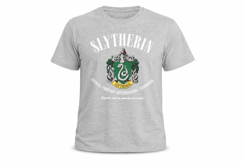 Harry Potter Men’s Grey Slytherin T-Shirt XL