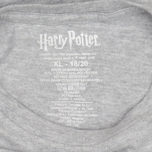 Harry Potter Men’s Grey Slytherin T-Shirt XL