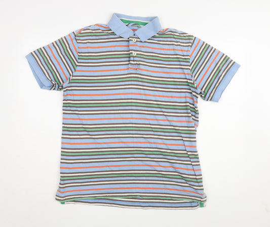 Boden Men's Multicoloured Striped Polo Shirt M