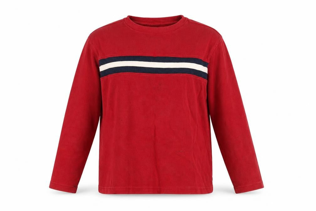 GAP Unisex Red Cotton Long Sleeve T-Shirt Size 12